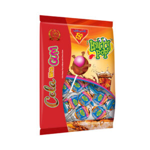 Cola Happy Pop Lollipop with Cherry Gum - Bag 10 pcs